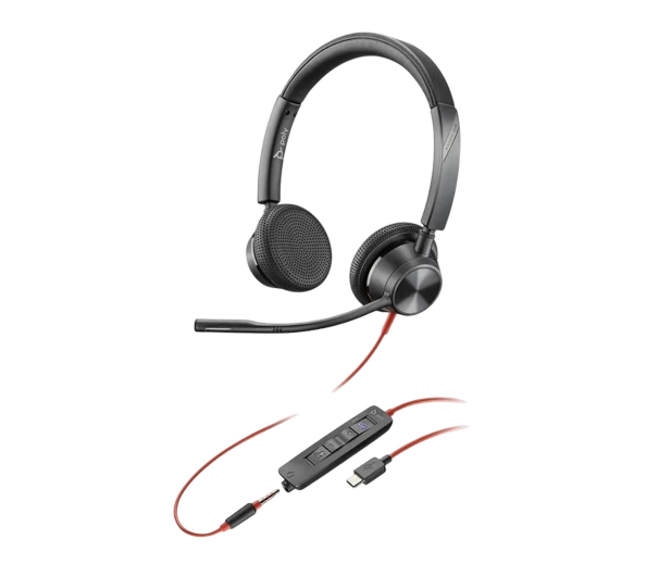 POLY Blackwire 3325 ST MS Cert. USB-C 3.5mm plug USB-C/A 8X222AA - 1227130 - zdjęcie